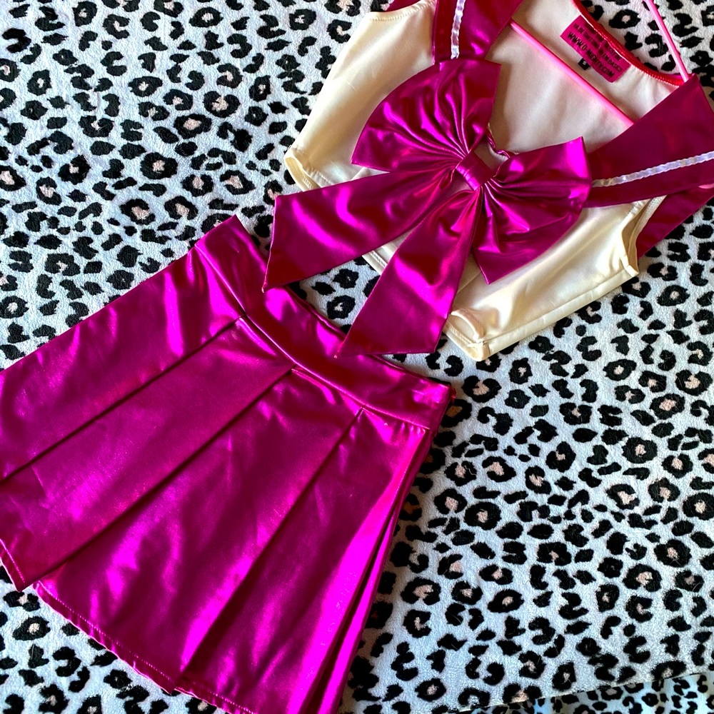 O-mighty Sailor costume matching set HOT PINK Dollskill crop top and skirt